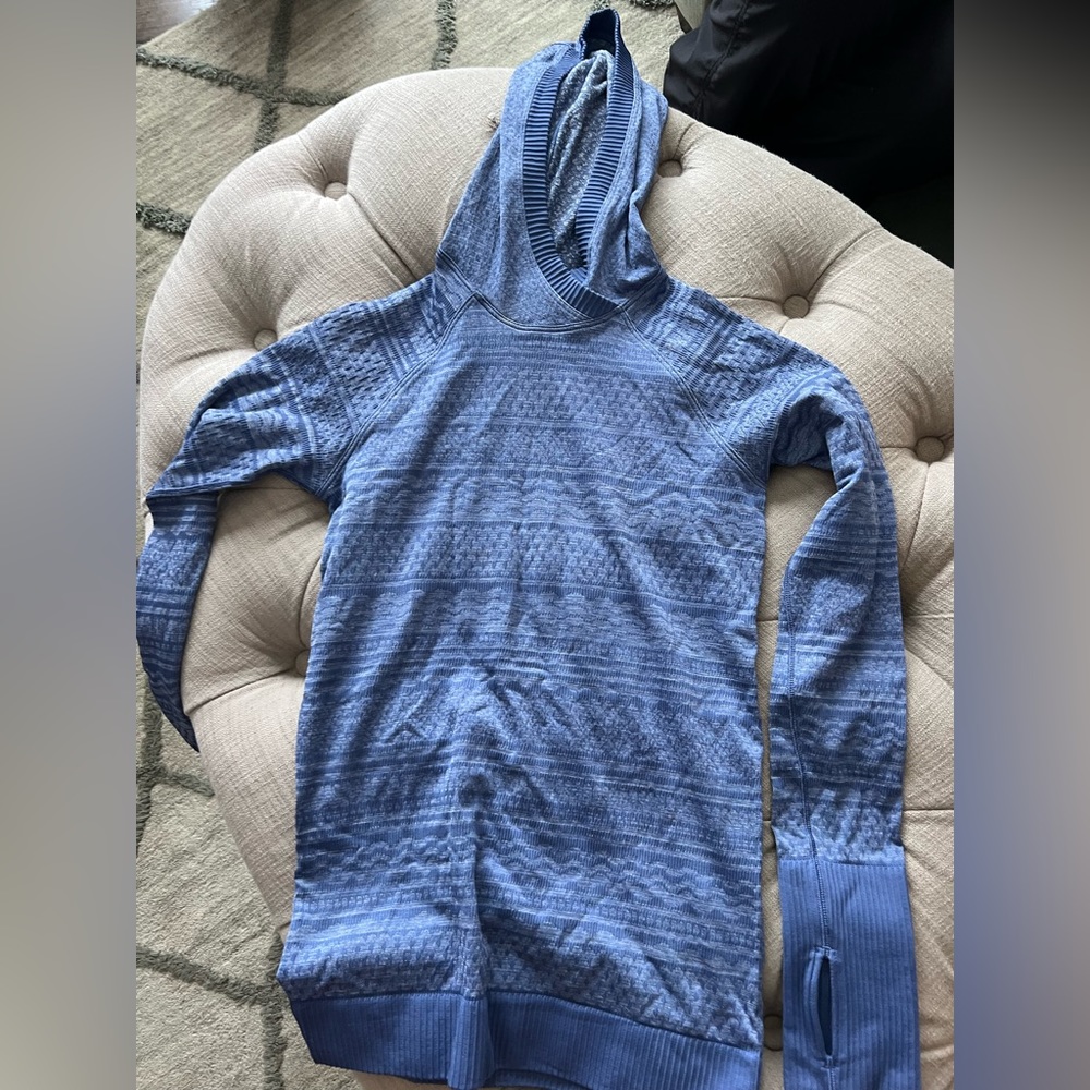 Blue lululemon patterned hoodie